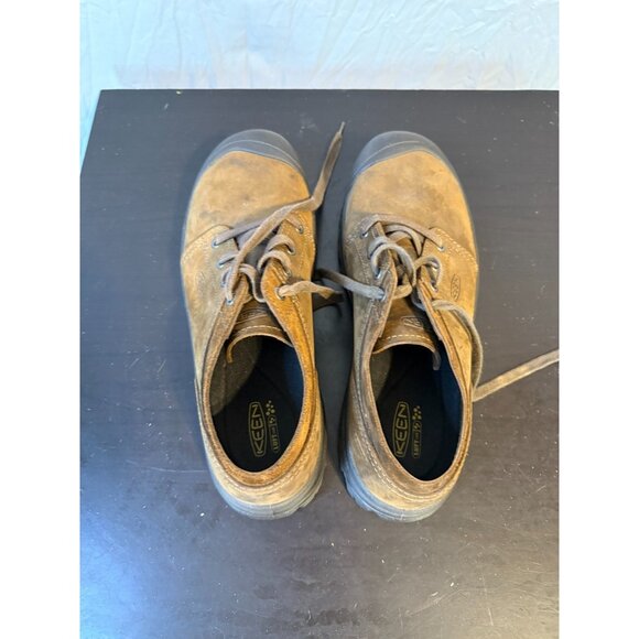 Keen Mens Brown Leather Shoes Hiking Size 12 Utility Briggs II - Picture 2 of 6